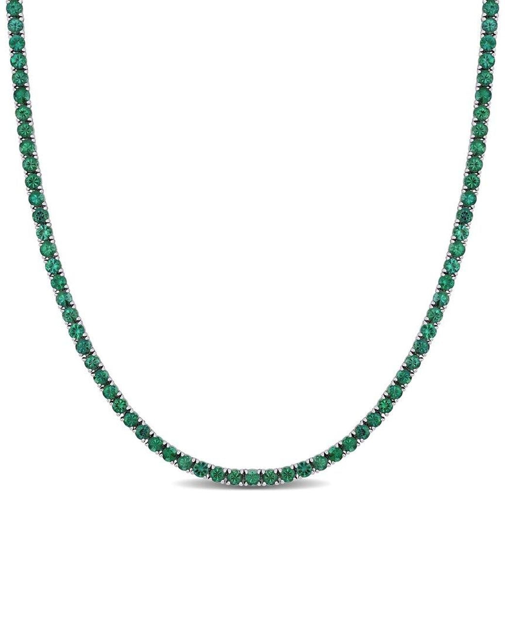 Emerald Tennis Necklace– Noor Jouels