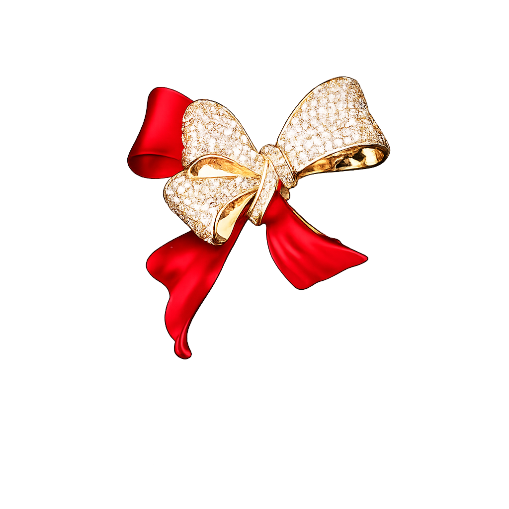 Red Ribbon Broche Red Ribbon Bow Brooch– Noor Jouels